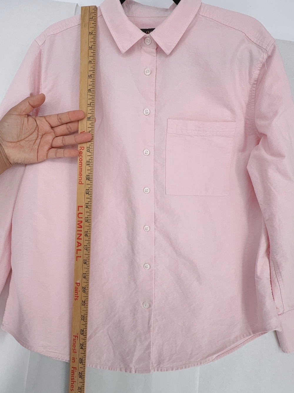 Quince Organic Cotton Relaxed Oxford Shirt size s opal pink - Picture 9 of 11